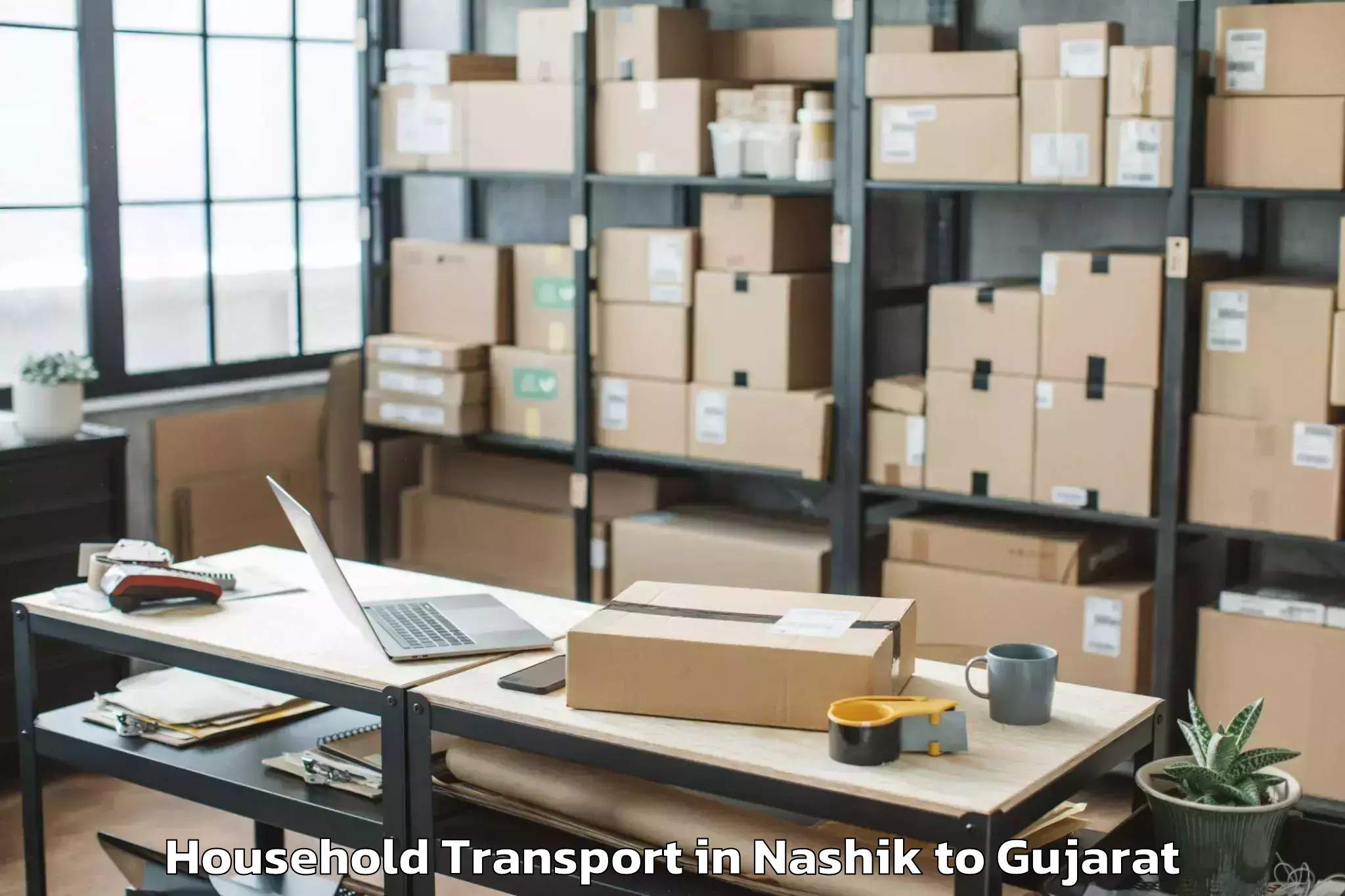 Professional Nashik to Visnagar Household Transport